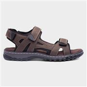 Hobos Edwin Mens Brown Easy Fasten Sandal (Click For Details)