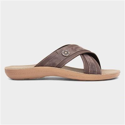 Ellison Mens Brown Mule Sandal