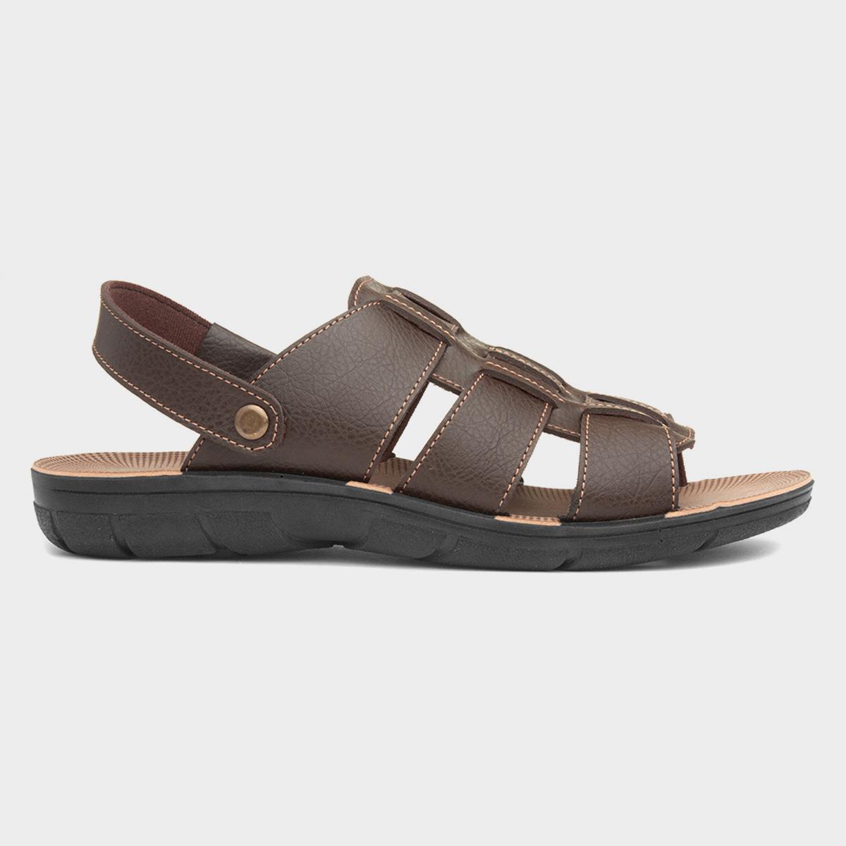 Red Fish Elmer Mens Brown Mule Sandal-59459 | Shoe Zone