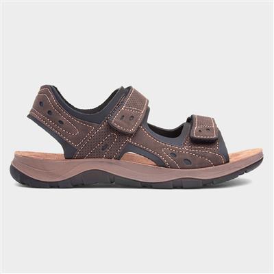 Vista Mens Brown Easy Fasten Sandal