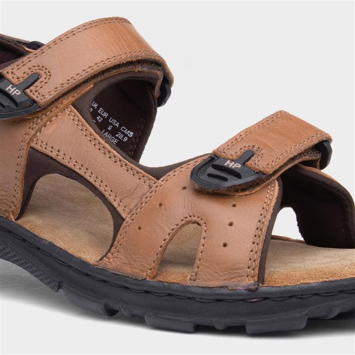 Cheap Mens Blue Hush Puppies Peru Sandals | Soletrader Outlet