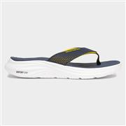 Skechers Vapor Foam Mens Navy & Yellow Flip Flop (Click For Details)