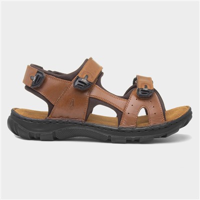 Avery Mens Tan Leather Sandal