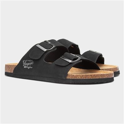 Original Penguin Port Mens Black Mule Sandal-599079 | Shoe Zone