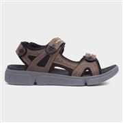 Hush Puppies Castro Mens Brown Easy Fasten Sandal (Click For Details)