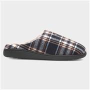 Jo & Joe Falkirk Mens Navy Tartan Mule Slipper (Click For Details)