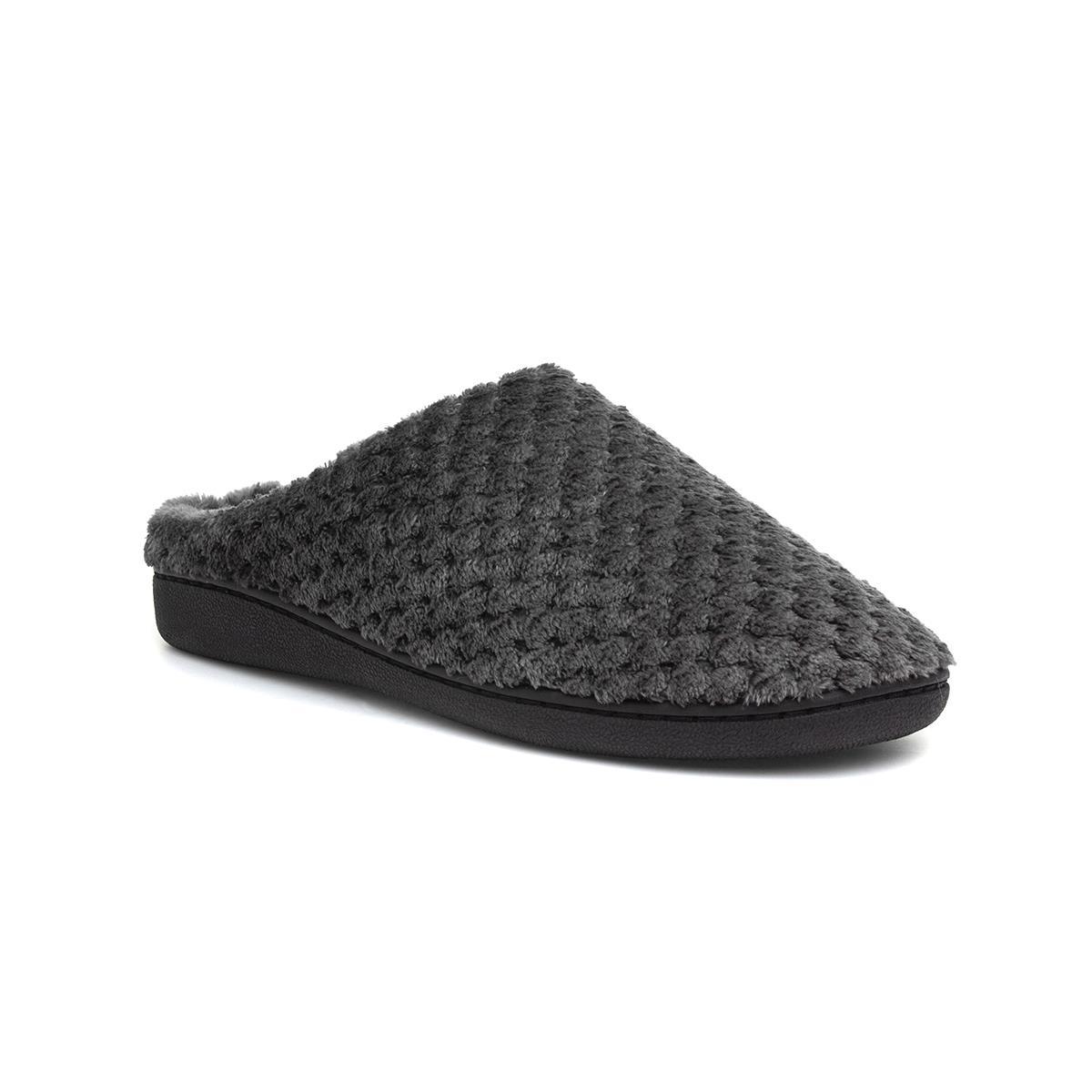 mens grey mule slippers