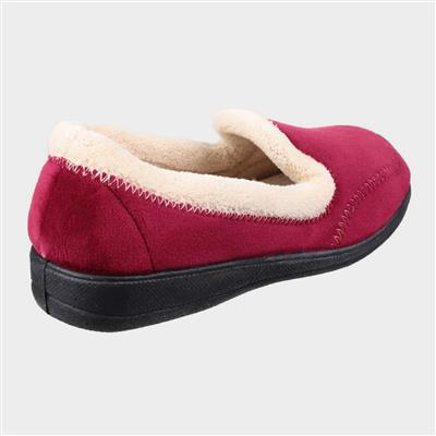 Fleet & Foster Maier Womens Red Slipper-692023 | Shoe Zone