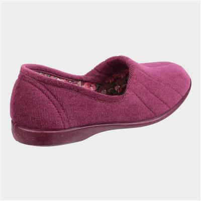 GBS Audrey Womens Purple Slipper-692027 | Shoe Zone