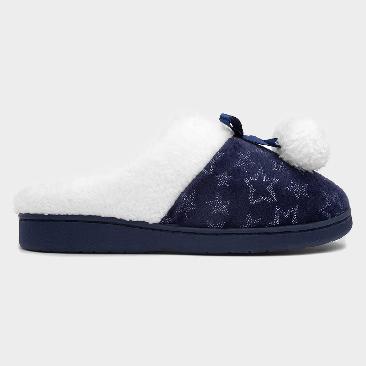 Navy mule slippers online womens