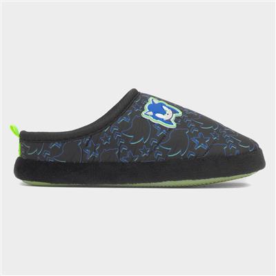 Kids Black Mule Slipper