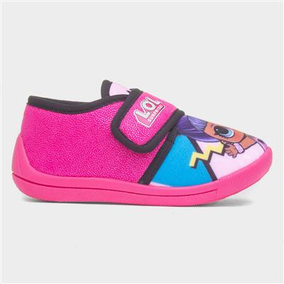 Surprise Kids Fuchsia Easy Fasten Slipper