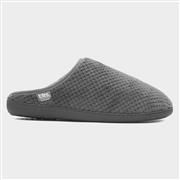 Totes Swept Back Popcorn Mens Grey Mule Slipper (Click For Details)