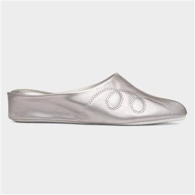 Mahon Womens Metallic Mule Leather Slipper