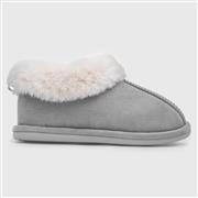 Krush Womens Grey Faux Fur Full Slipper (Click For Details)