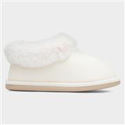 Krush Womens Cream Faux Fur Full Slipper (Click For Details)