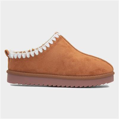 Whip Stitch Womens Chestnut Slipper