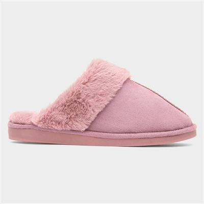 Lucy Womens Dusky Pink Mule Slipper