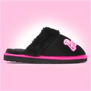 Barbie Kids Black Mule Faux Fur Trim Slipper (Click For Details)