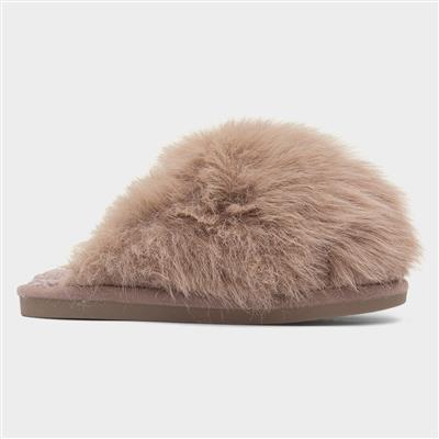 Coco Womens Mink Fluffy Mule Slipper