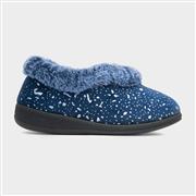 Jo & Joe Jacinta Womens Navy Wider Fit Slippers (Click For Details)