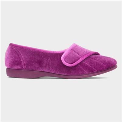 Audrey Womens Heather Easy Fasten Slippers