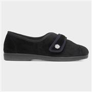 Mirak Andrea Womens Black Easy Fasten Slipper (Click For Details)