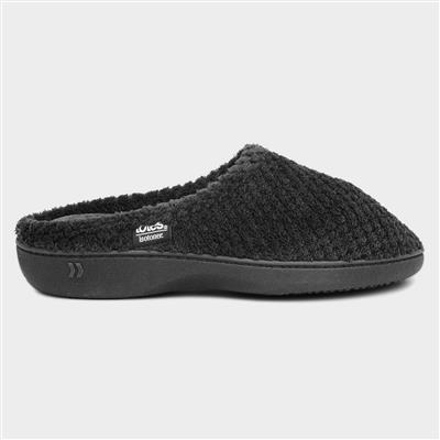 Popcorn Terry Womens Black Slipper