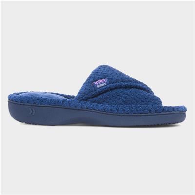 Popcorn Turnover Womens Navy Slipper