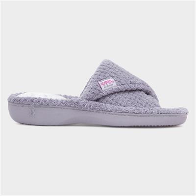 Popcorn Turnover Womens Grey Slipper