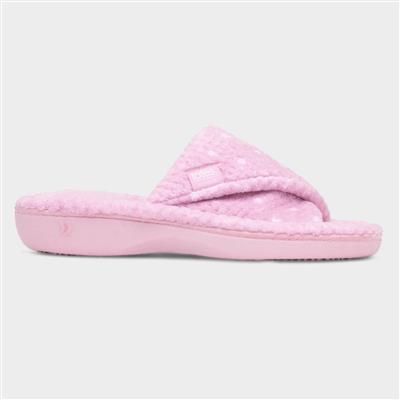 Popcorn Turnover Womens Pink Spot Slipper