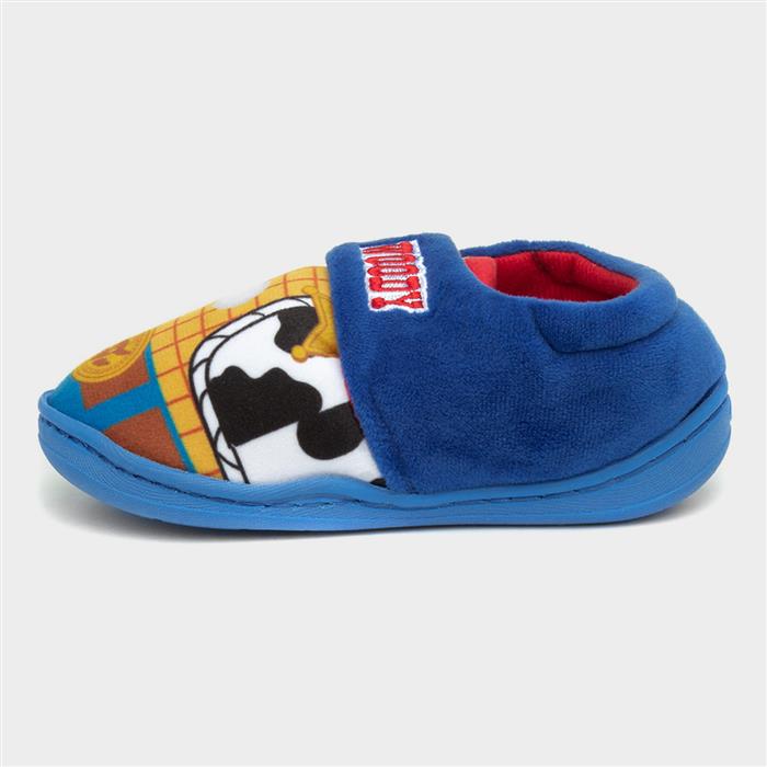 Toy Story Kids Blue Touch Fasten Slipper-699111 | Shoe Zone