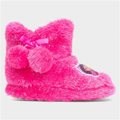 Kids Pink Bootie Slipper