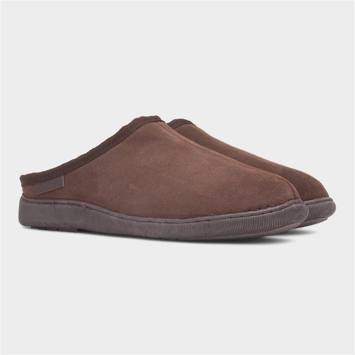 Mens suede mule on sale slippers