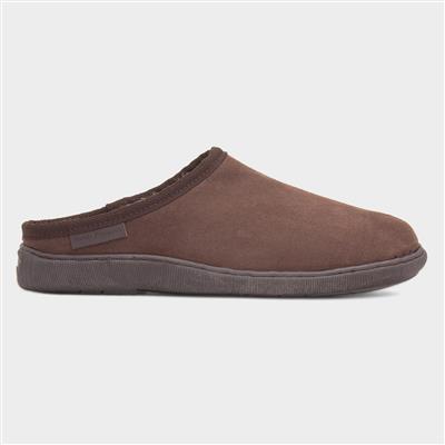 Ashton Mens Brown Suede Mule Slipper