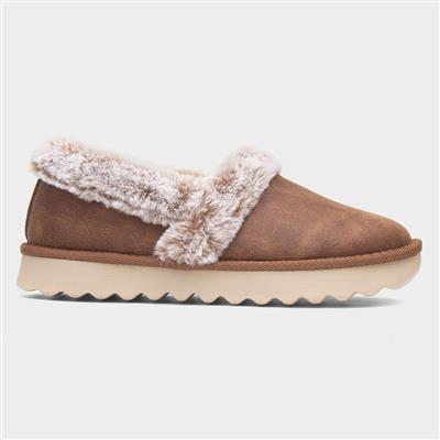 Cosy Up Womens Chestnut Full Slipper