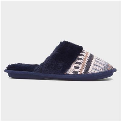 Icelandic Womens Navy Mule Slipper