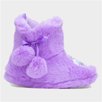 Kids Purple Bootie Slipper