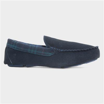 Andreas Mens Navy Leather Moccasin