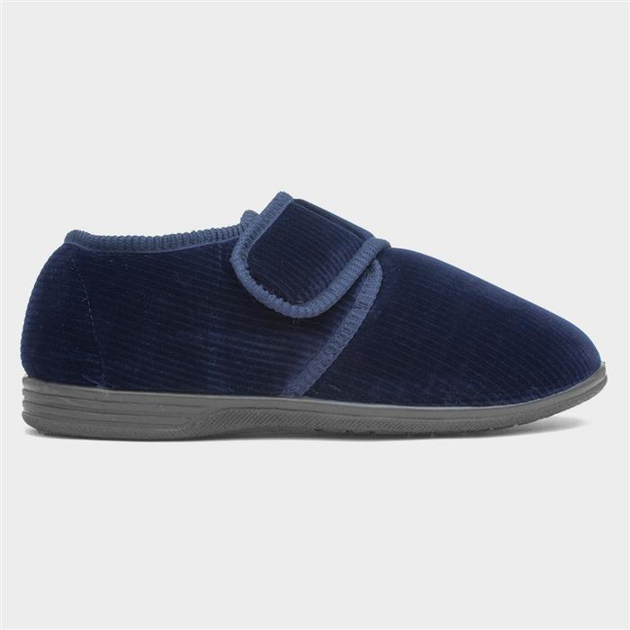 Jo Joe Zak Mens Navy Wider Fitting Slipper