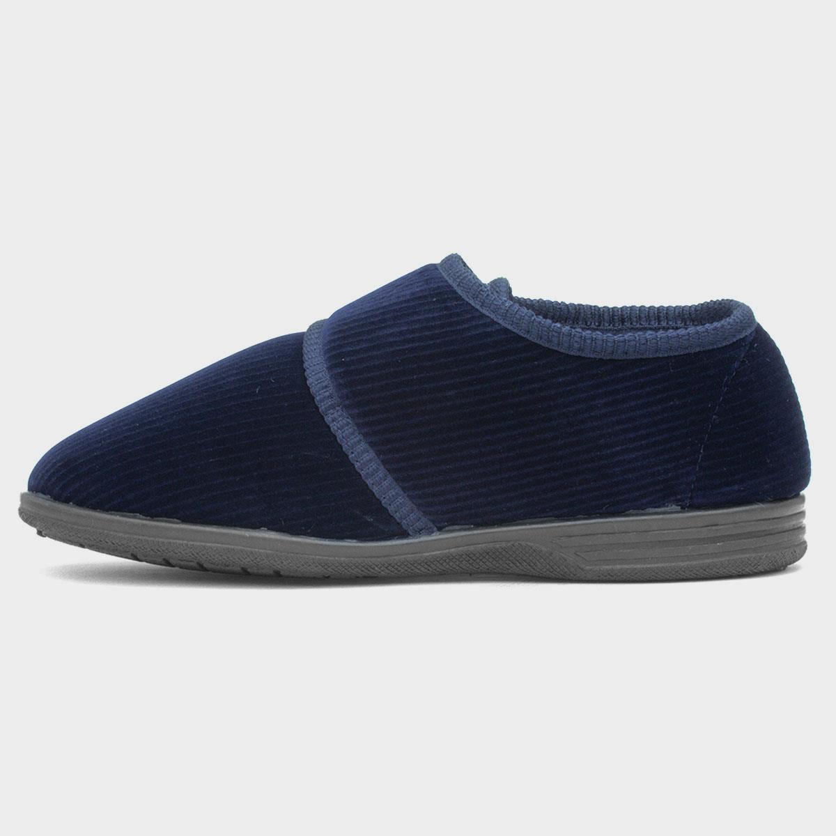 Jo Joe Zak Mens Navy Wide Fit Slipper 699664 Shoe Zone