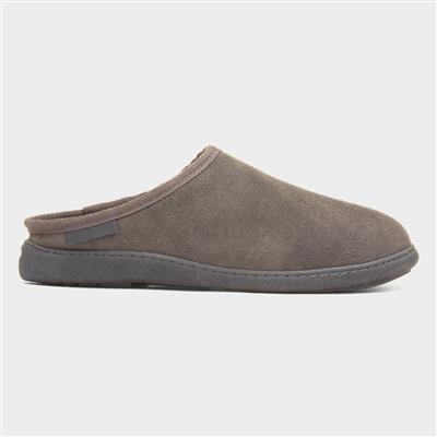 Ashton Mens Grey Mule Slipper