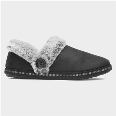 Cosy Campfire Womens Black Slipper