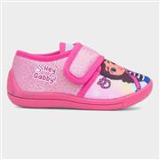 Gabby's Dollhouse Kids Fuchsia Easy Fasten Slipper (Click For Details)