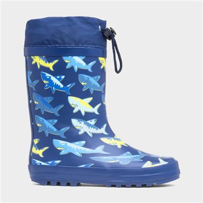 Thunder Kids Blue Rubber Shark Welly