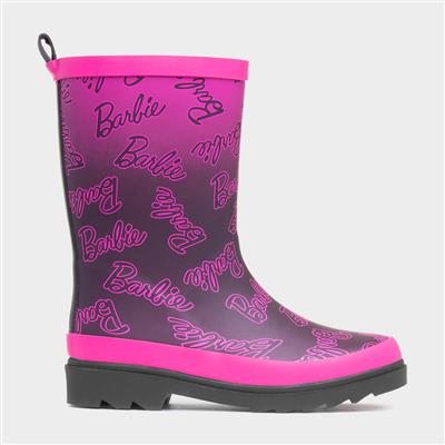 Lyla Kids Black & Pink Welly