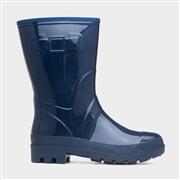 Rainstorm Womens Navy Patent Warm Lined Welly (Click For Details)