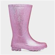 Flurry Kids Pink Glitter Welly (Click For Details)