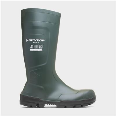 Dunlop Work It Mens Green Safety Welly NB2K01