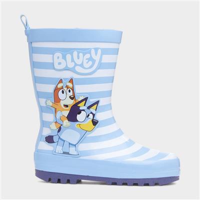 Kids Blue Stripe Welly